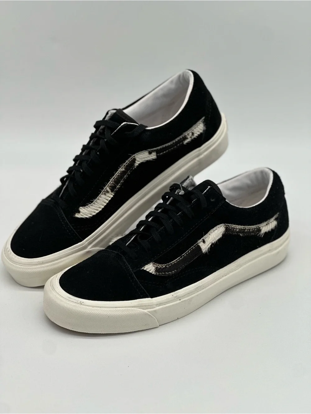 Vans Old Skool Black and White Suede Skate Shoes